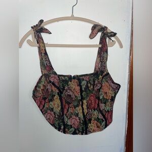 Vintage Floral Crop Top